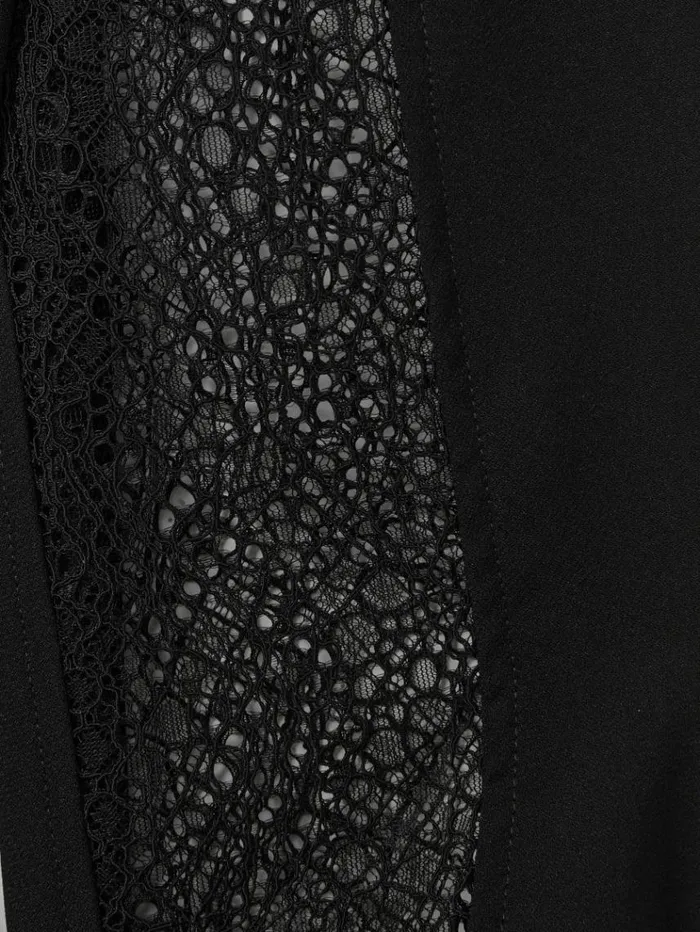 REISS Dresses Women Lace Insert Mini Dress Black