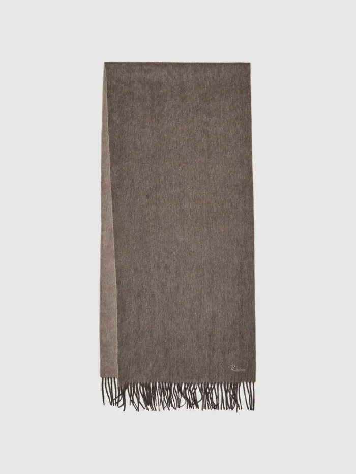 REISS Hats Gloves and Scarves Men Cashmere Blend Scarf Taupe