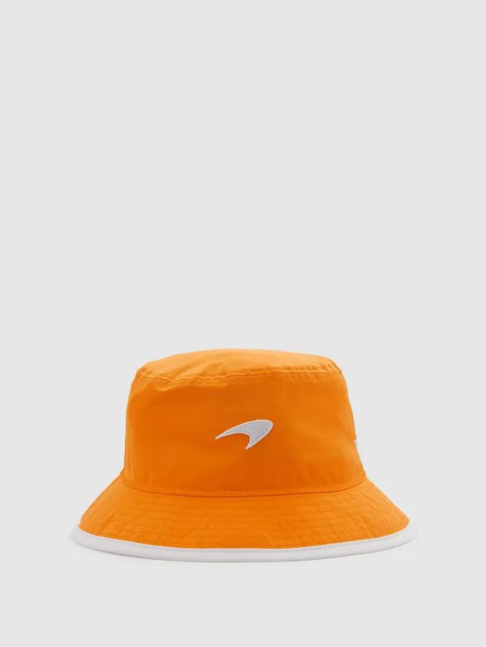 REISS Hats Gloves and Scarves Men McLaren F1 Embroidered Bucket Hat Papaya