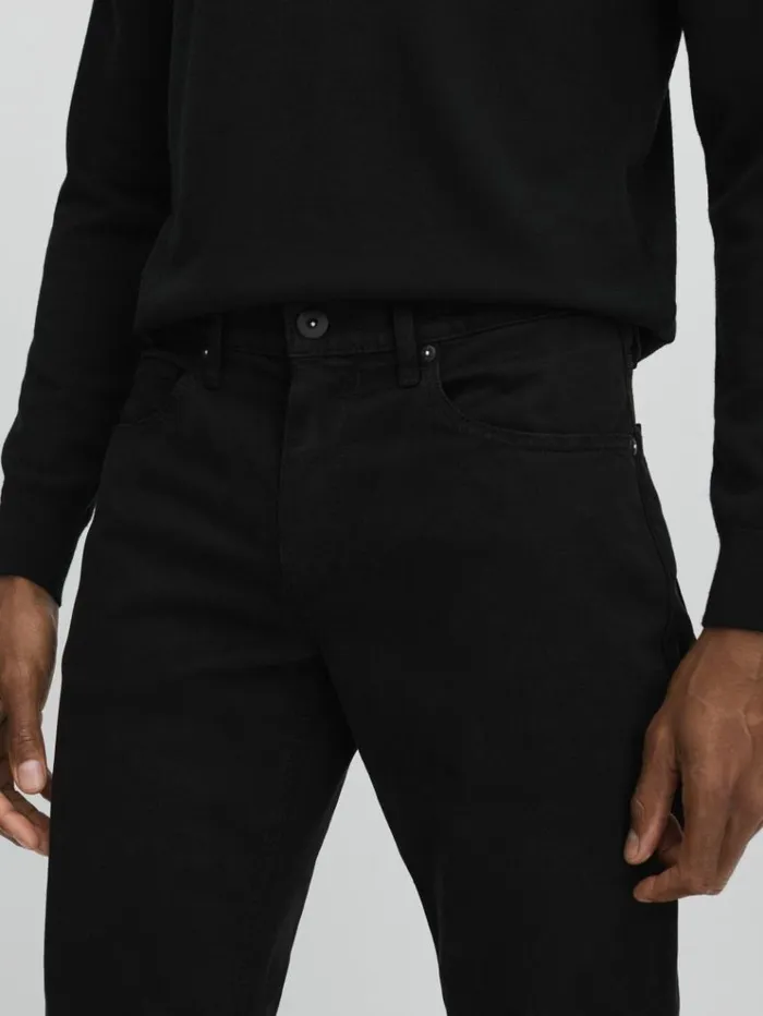 REISS Jeans Men Paige Straight Leg Jeans Black