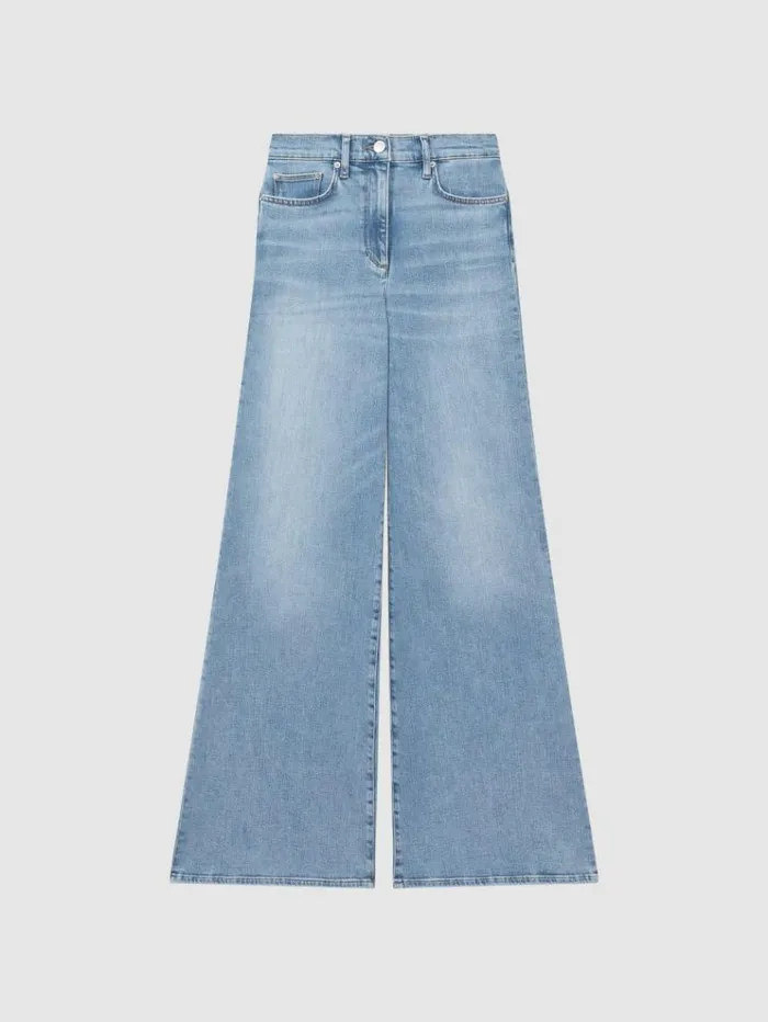 REISS Jeans Women Palazzo Jeans Light Blue