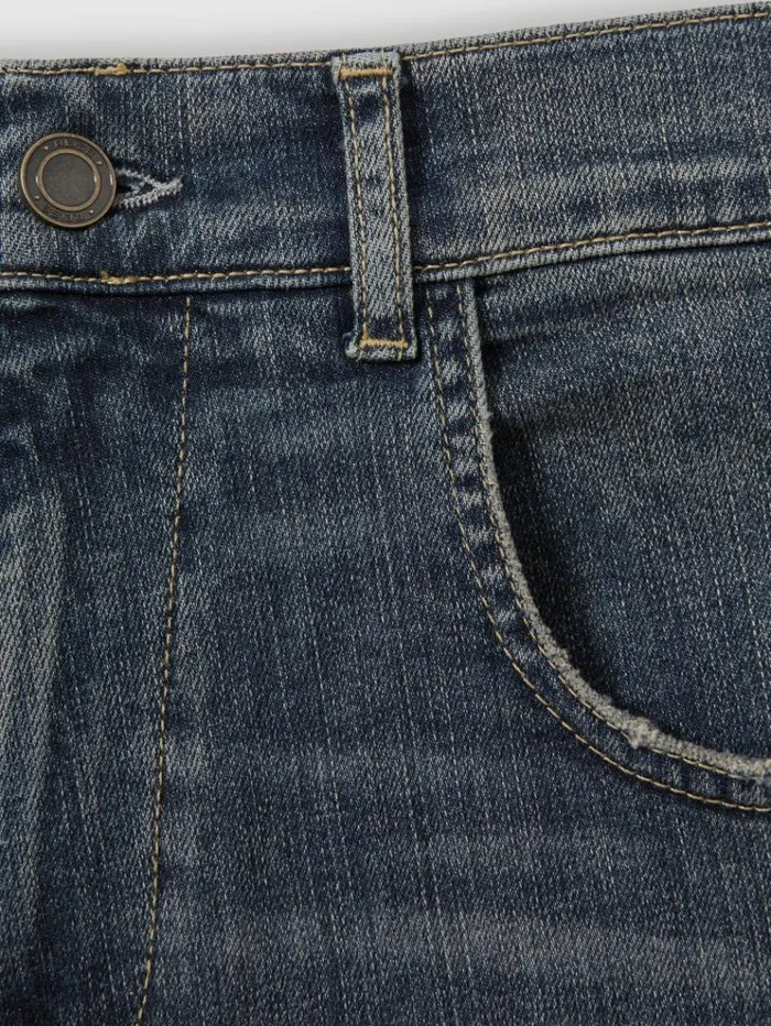 REISS Jeans Women Washed Barrel Leg Jeans Mid Blue
