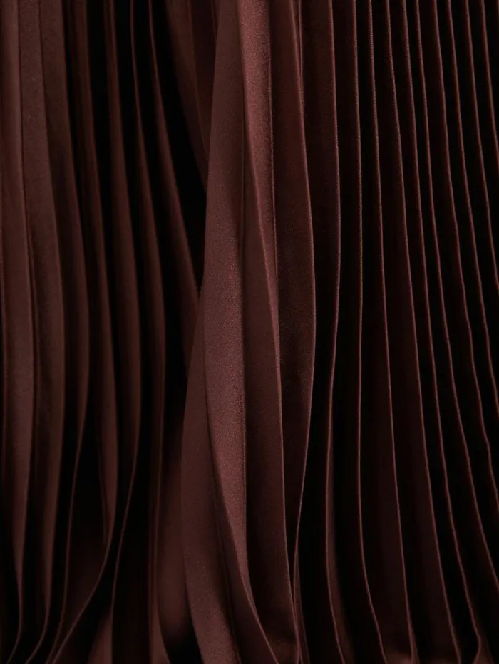 REISS Jumpsuits and Rompers Women Amur CutOut Pleated Wide Leg Jumpsuit Chocolate Brown