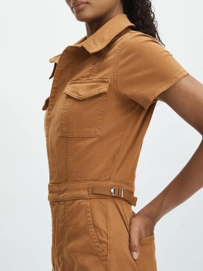 REISS Jumpsuits and Rompers Women Good American Twill Utility StraightLeg Jumpsuit Tan