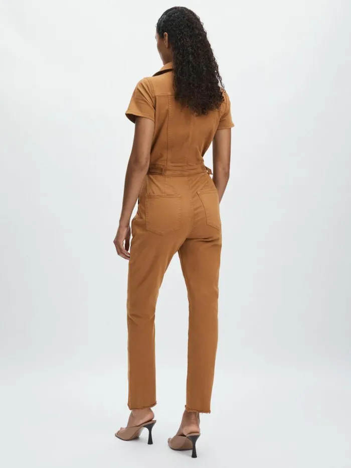REISS Jumpsuits and Rompers Women Good American Twill Utility StraightLeg Jumpsuit Tan
