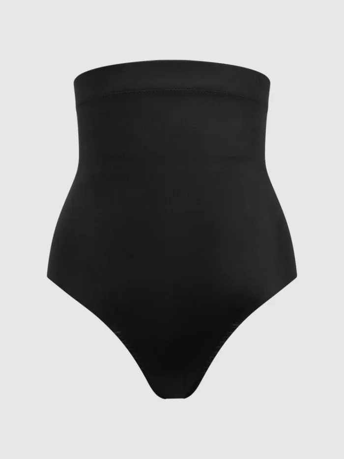 REISS Lingerie Women Spanx Shapewear HighWaisted Thong Black