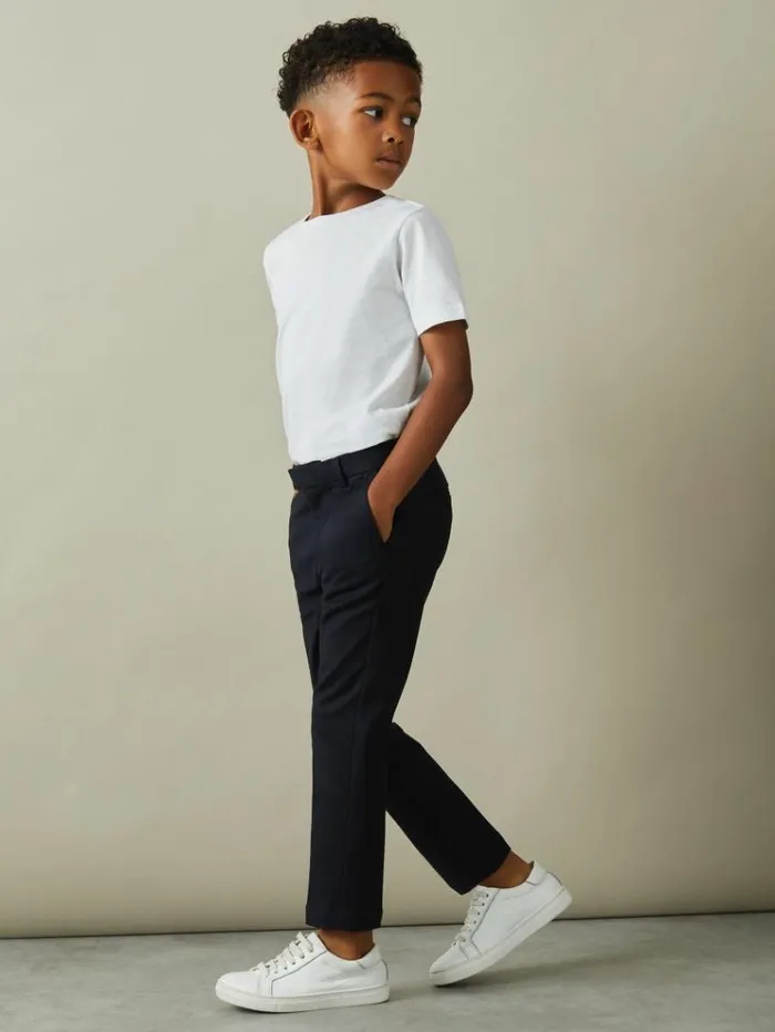 REISS Pants Children Slim Fit Chinos Navy