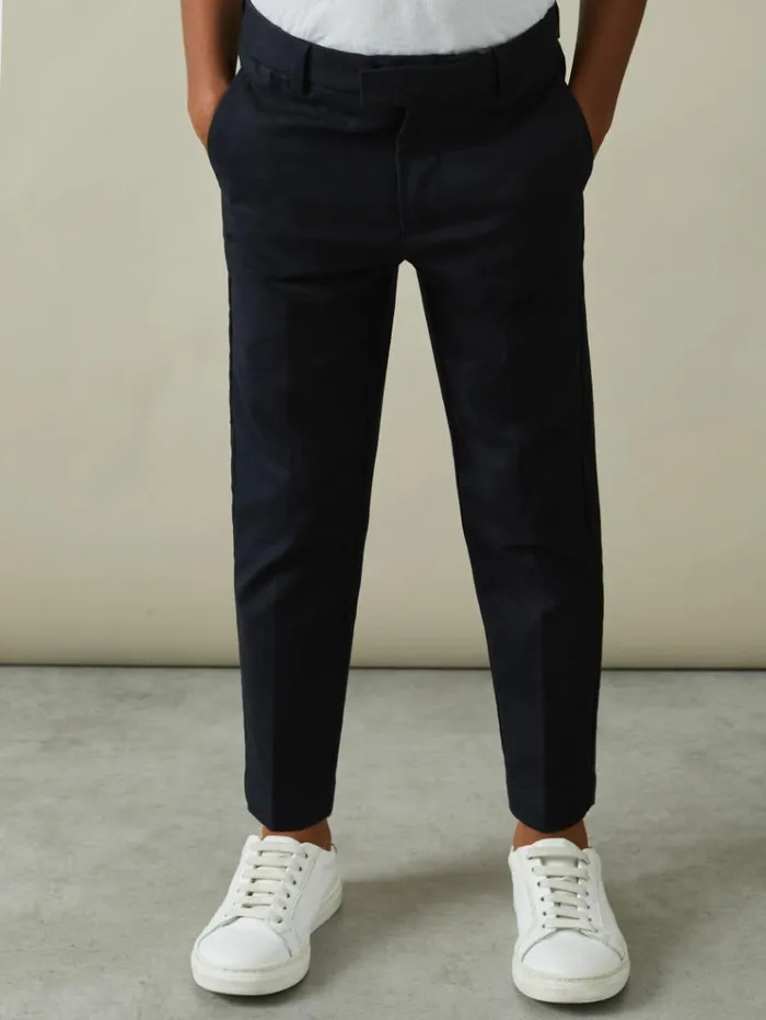 REISS Pants Children Slim Fit Chinos Navy