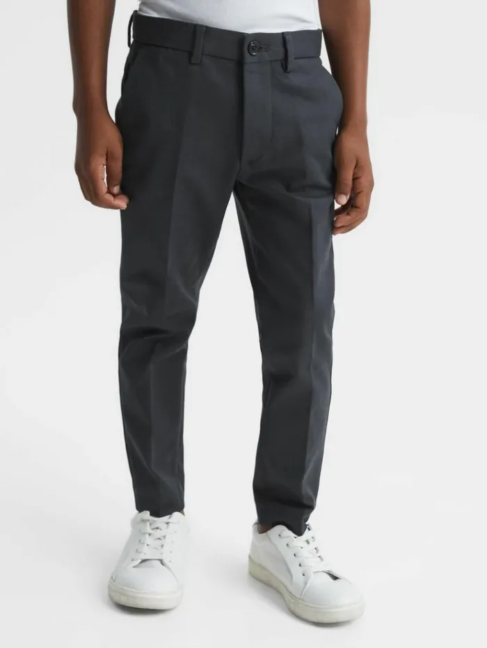 REISS Pants Children Slim Fit Chinos Steel Blue