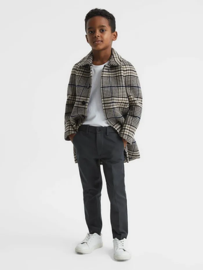 REISS Pants Children Slim Fit Chinos Steel Blue
