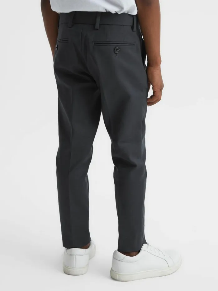 REISS Pants Children Slim Fit Chinos Steel Blue