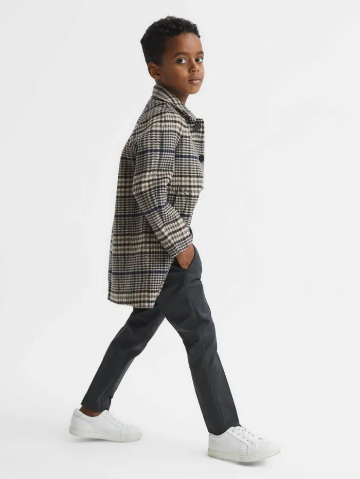 REISS Pants Children Slim Fit Chinos Steel Blue