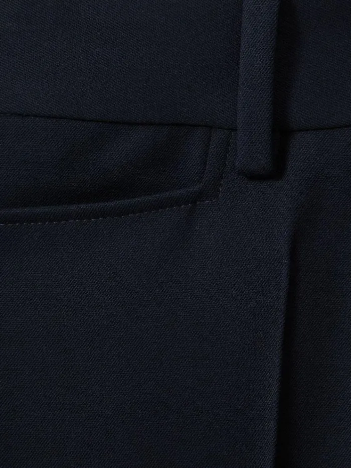 REISS Pants Women Flared Suit Trousers Navy