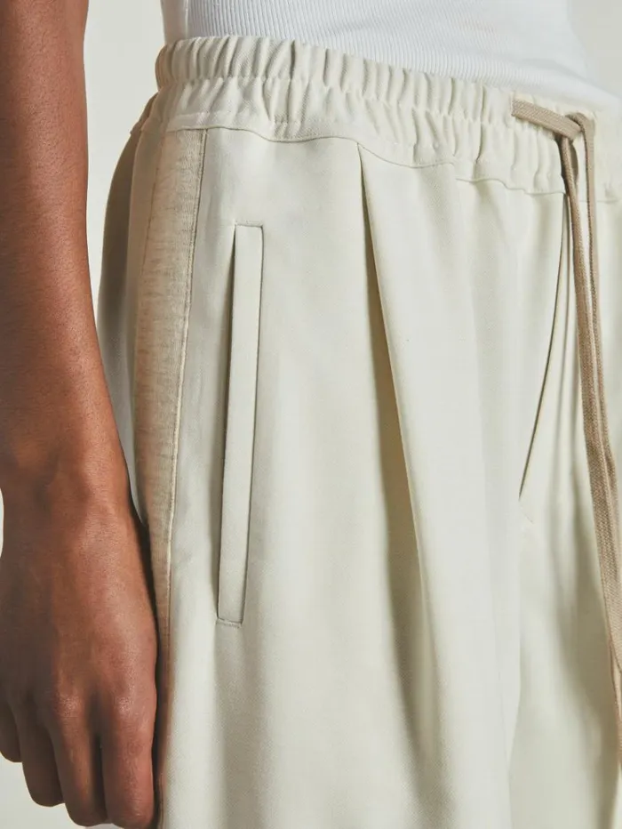 REISS Pants WomenMen Reiss Les 100 Ciels Twill Trousers With Wool Cream