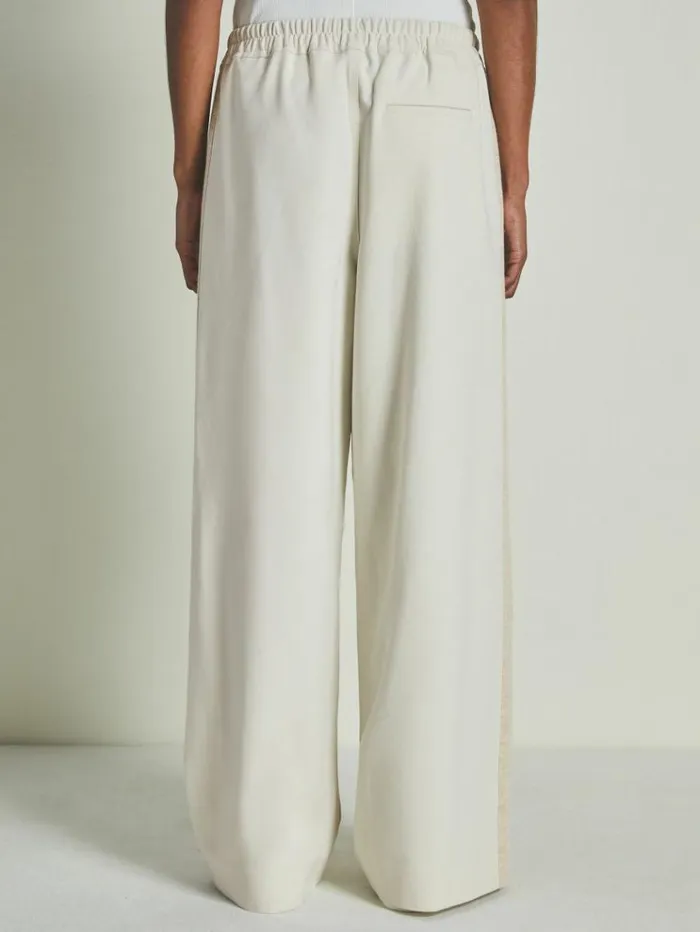 REISS Pants WomenMen Reiss Les 100 Ciels Twill Trousers With Wool Cream