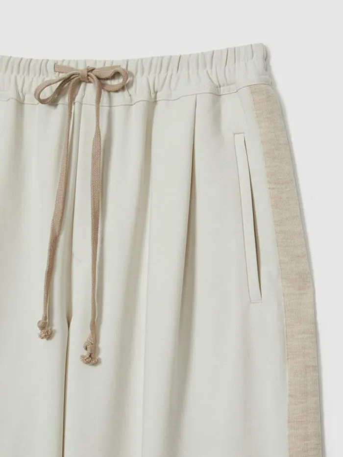 REISS Pants WomenMen Reiss Les 100 Ciels Twill Trousers With Wool Cream