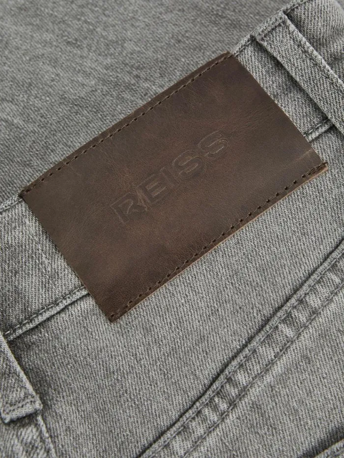 REISS Pants Women Wide Leg Jeans Washed Grey
