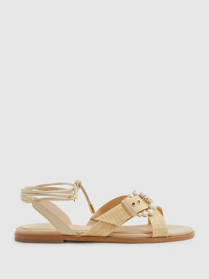 REISS Sandals Women Camilla Elphick Leather Sandals Natural