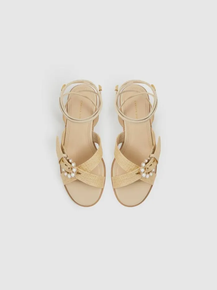REISS Sandals Women Camilla Elphick Leather Sandals Natural