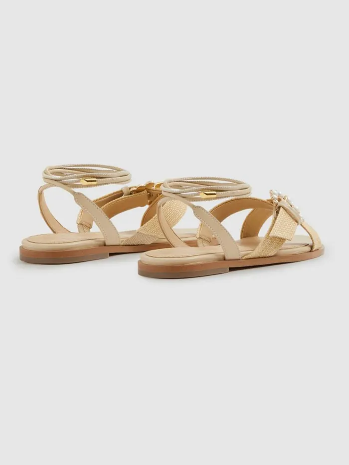 REISS Sandals Women Camilla Elphick Leather Sandals Natural