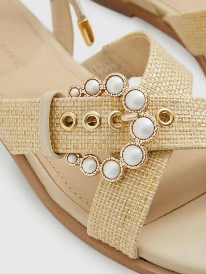 REISS Sandals Women Camilla Elphick Leather Sandals Natural