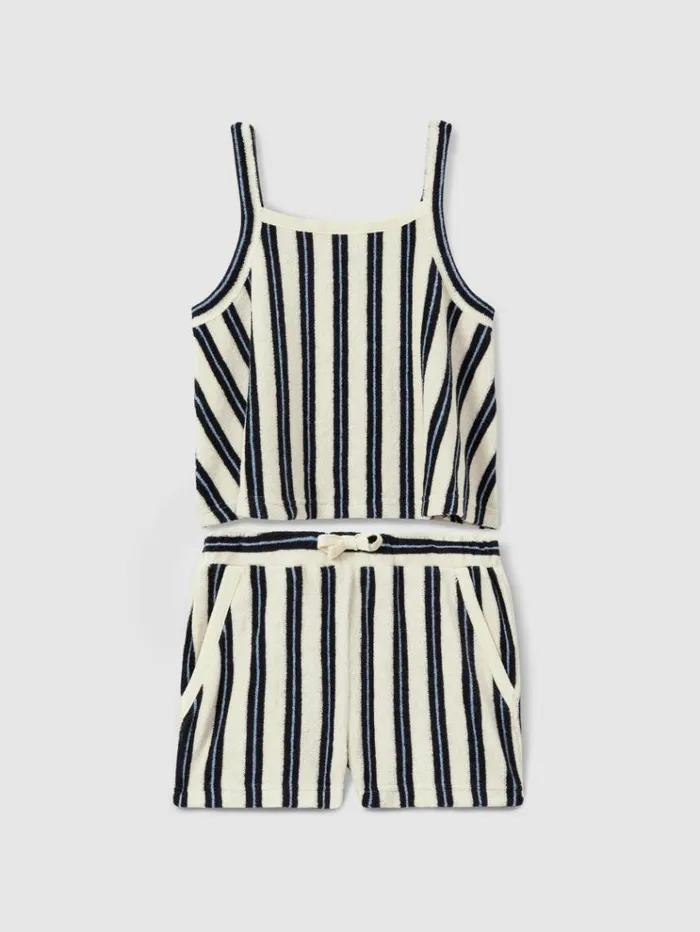 REISS Skirts and Shorts Children Towelling Vest Top And Shorts Set Navy