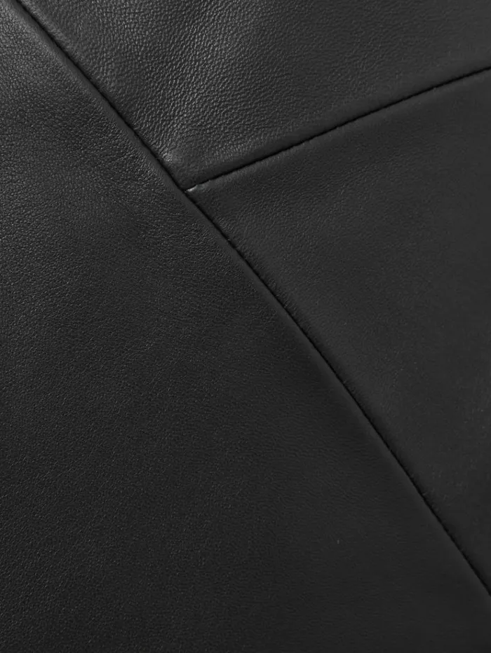 REISS Skirts Women Leather High Rise Midi Skirt Black