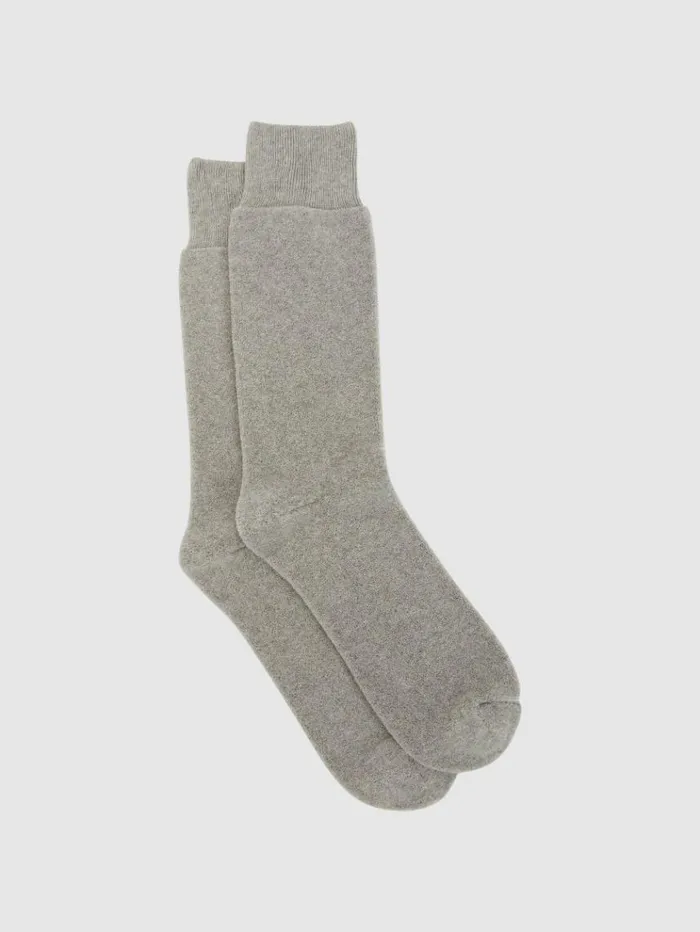 REISS Socks and Underwear Men Cotton Blend Terry Towelling Socks Grey Melange