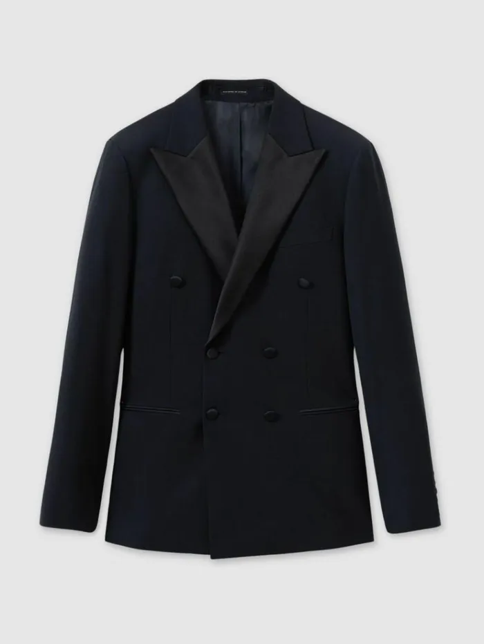 REISS Suits and Tailoring Men Modern Fit Double Breasted Tuxedo Jacket Navy REISS Suits and Tailoring Men Modern Fit Double Breasted Tuxedo Jacket Navy