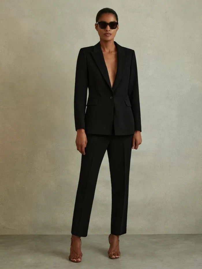REISS Suits and Tailoring Women Tailored Single Breasted Suit Blazer Black