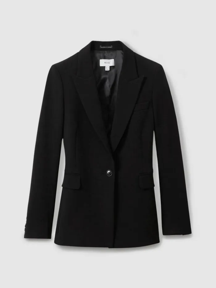 REISS Suits and Tailoring Women Tailored Single Breasted Suit Blazer Black