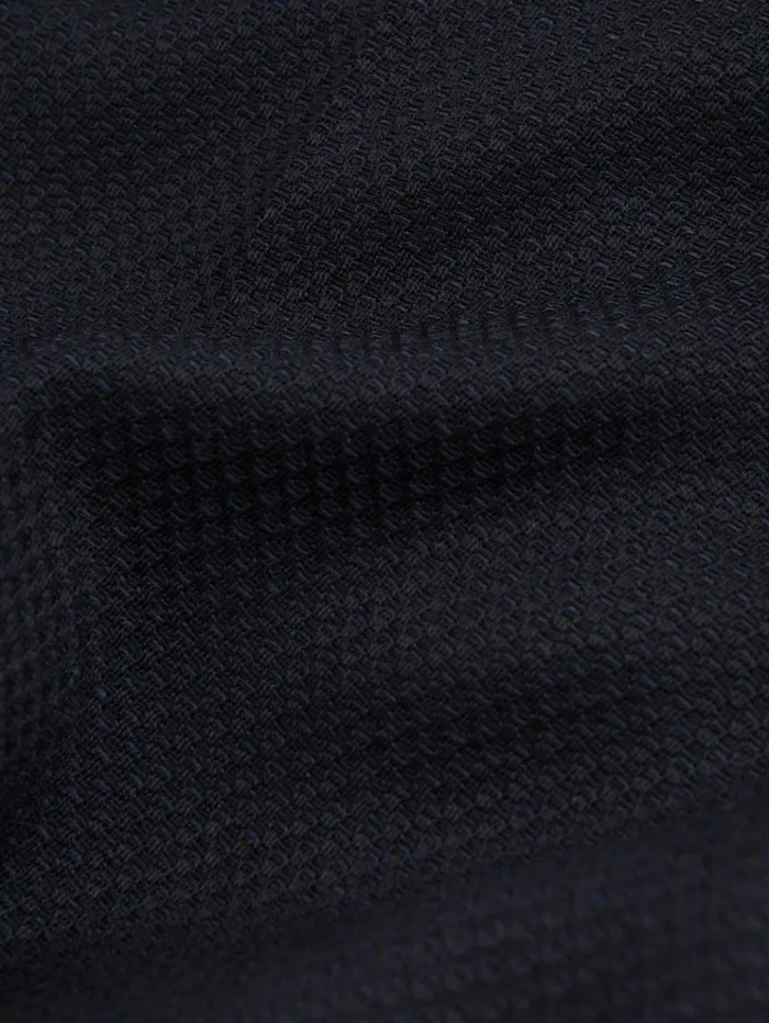 REISS Suits and Tailoring Women Textured Wide Leg Suit Trousers Navy