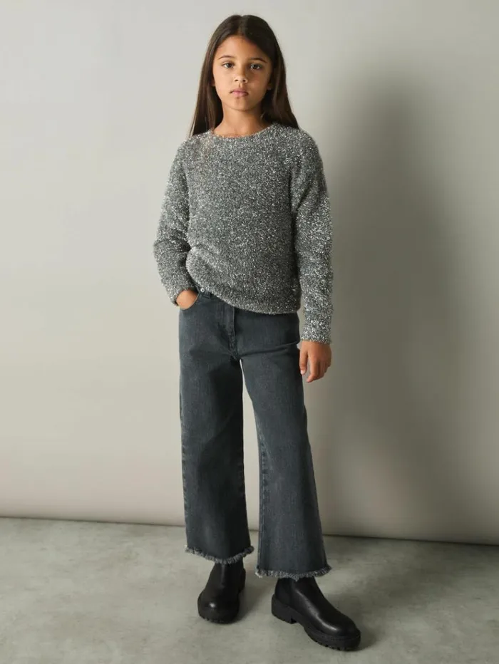 REISS Sweaters Children TinselYarn Jumper Silver