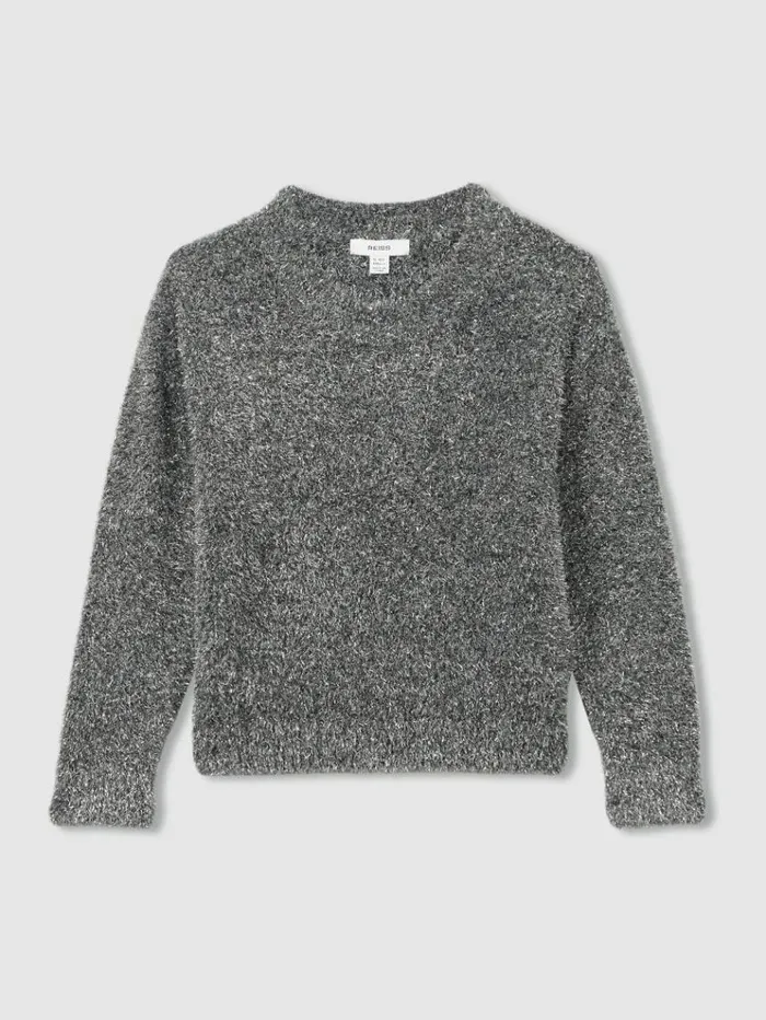 REISS Sweaters Children TinselYarn Jumper Silver