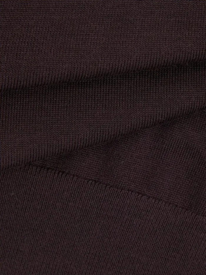 REISS Sweaters Men Merino Roll Neck Jumper Dark Bordeaux