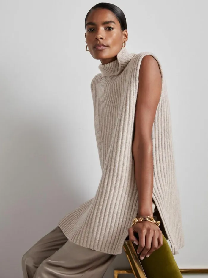 REISS Sweaters Women Atelier WoolBlend ButtonedSleeve Jumper With Cashmere Neutral