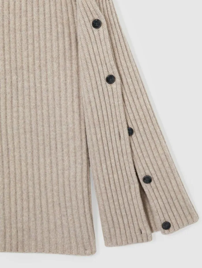 REISS Sweaters Women Atelier WoolBlend ButtonedSleeve Jumper With Cashmere Neutral