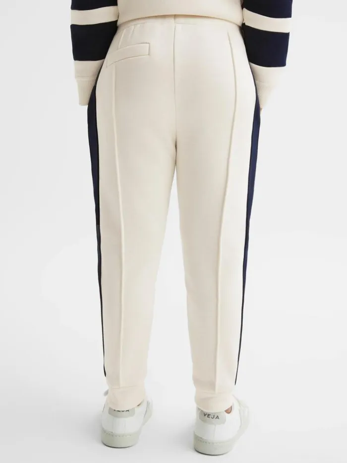 REISS Sweats and Hoodies Children Cotton Blend Colourblock Hoodie And Joggers Set Ecru