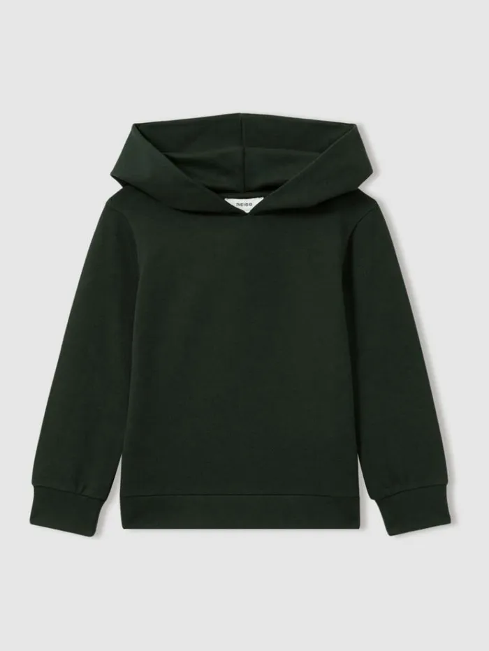 REISS Sweats and Hoodies Children Lowden Interlock Jersey Hoodie Emerald Green REISS Sweats and Hoodies Children Lowden Interlock Jersey Hoodie Emerald Green