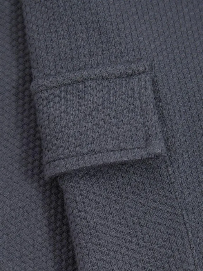 REISS Sweats and Hoodies Children Textured Cotton Blend Drawstring Joggers Steel Blue