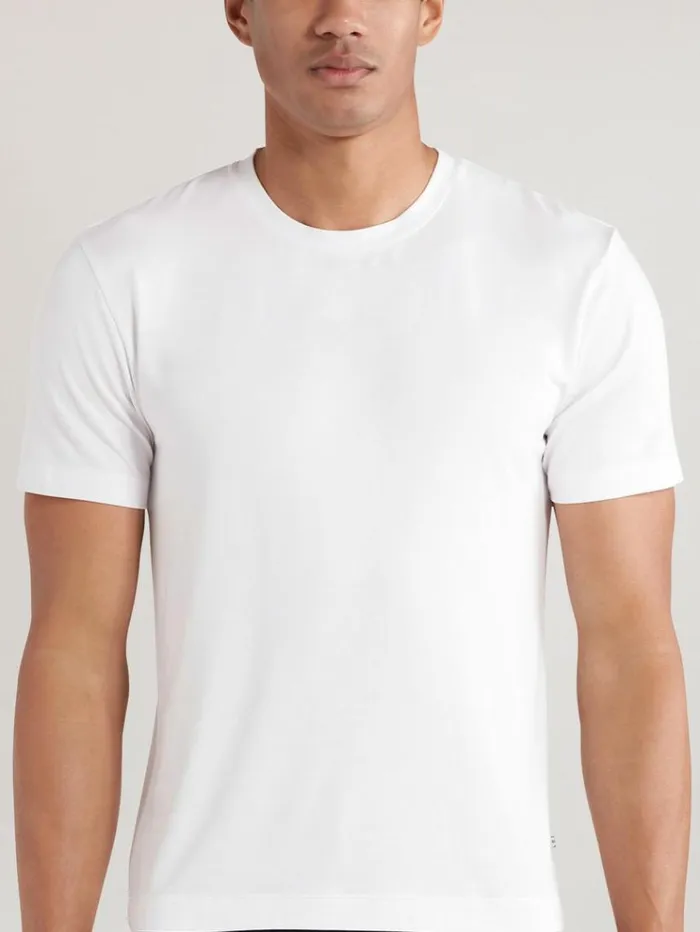 REISS Sweats Hoodies and Joggers Men CH Studios Crew Neck TShirt With TENCEL Fibers White REISS Sweats Hoodies and Joggers Men CH Studios Crew Neck TShirt With TENCEL Fibers White