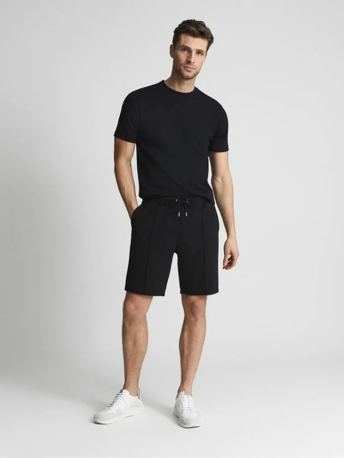 REISS Sweats Hoodies and Joggers Men Jersey Shorts Navy