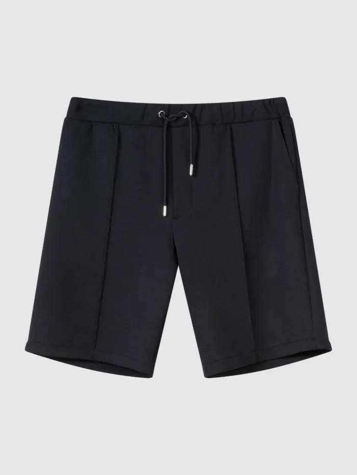 REISS Sweats Hoodies and Joggers Men Jersey Shorts Navy