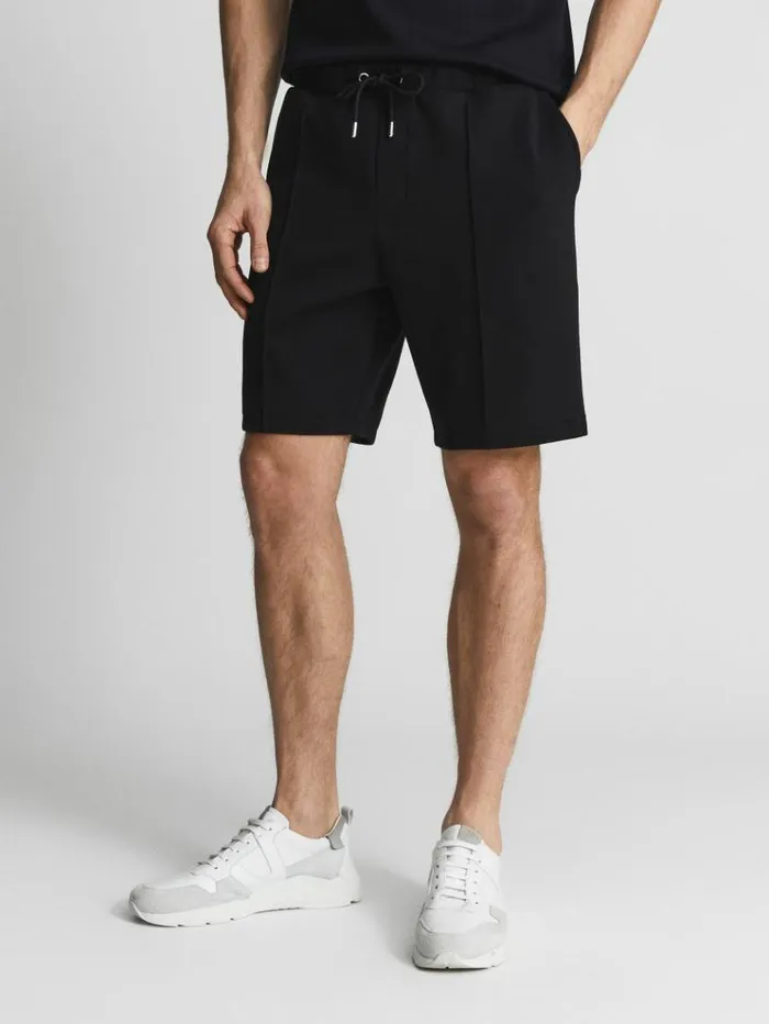 REISS Sweats Hoodies and Joggers Men Jersey Shorts Navy