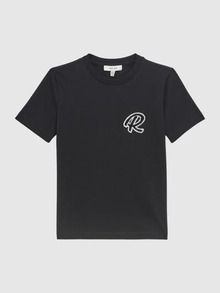REISS TShirts Children Cotton Crew Neck TShirt Navy