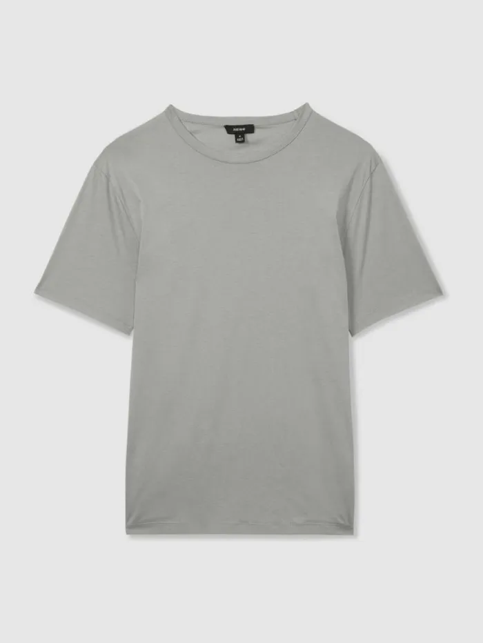 REISS TShirts Men Cotton Crew Neck TShirt Grey