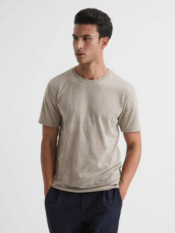 REISS TShirts Men Crew Neck TShirts 3 Pack Multi Melange