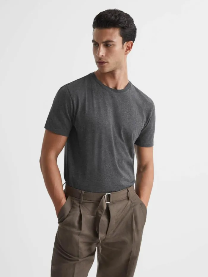REISS TShirts Men Crew Neck TShirts 3 Pack Multi Melange