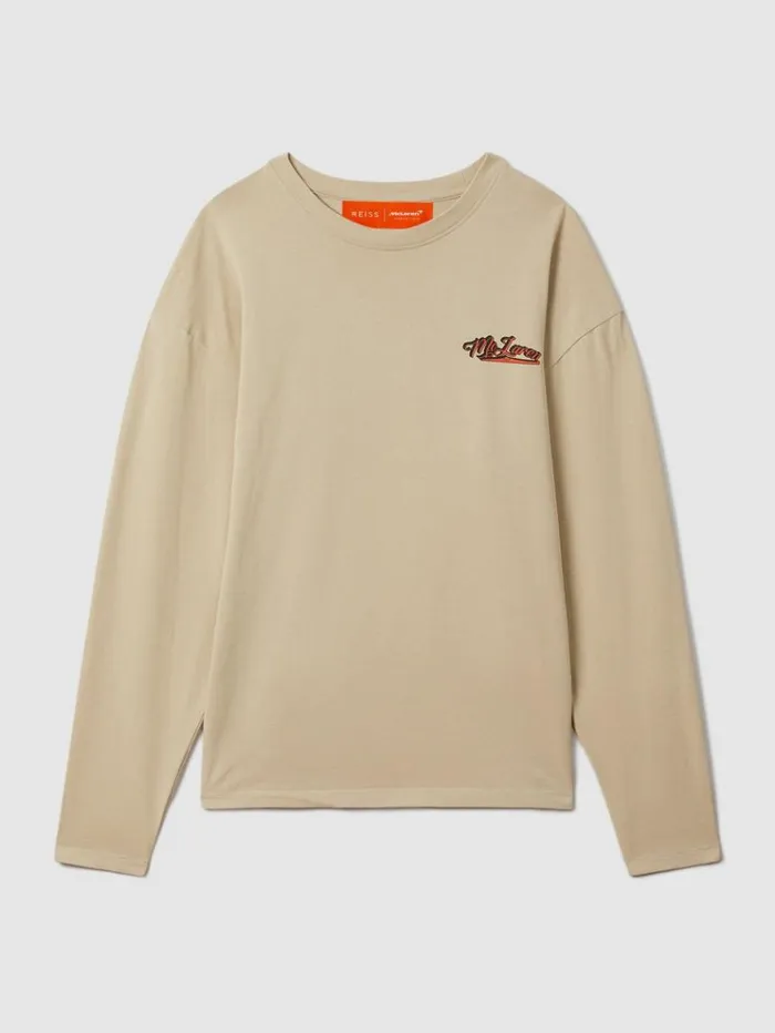 REISS TShirts Men McLaren F1 Crew Neck Tour TShirt Taupe