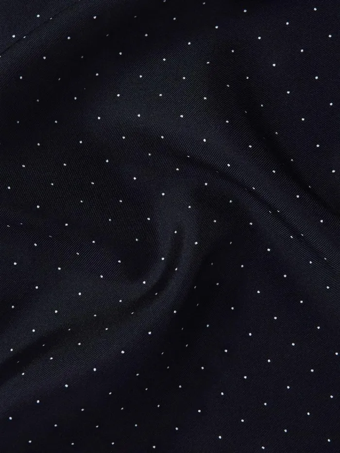REISS Ties and Pocket Squares Men Polka Dot Silk Pocket Square Navy